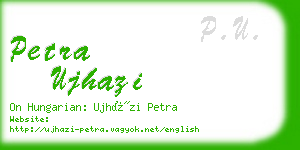 petra ujhazi business card